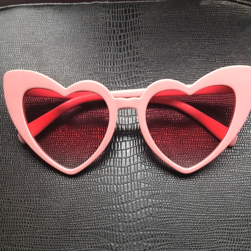 Pink heart sunglasses